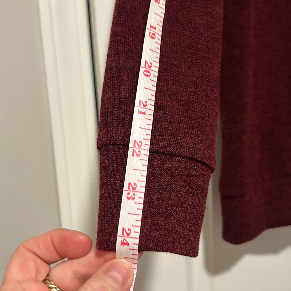NWOT-Light Weight Sweater Small-You & Me Burgundy Long Sleeve Casual - Picture 9 of 11